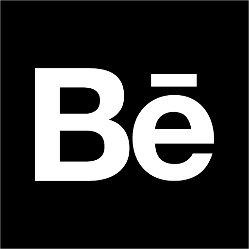 Behance Logo Square Black