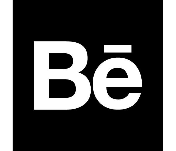 Behance Logo Square Black