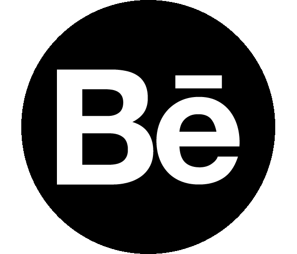 Behance Logo Circle Black